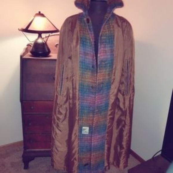 Vtg Scottish made mohair wool cape poncho 1960s - Picture 8 of 12